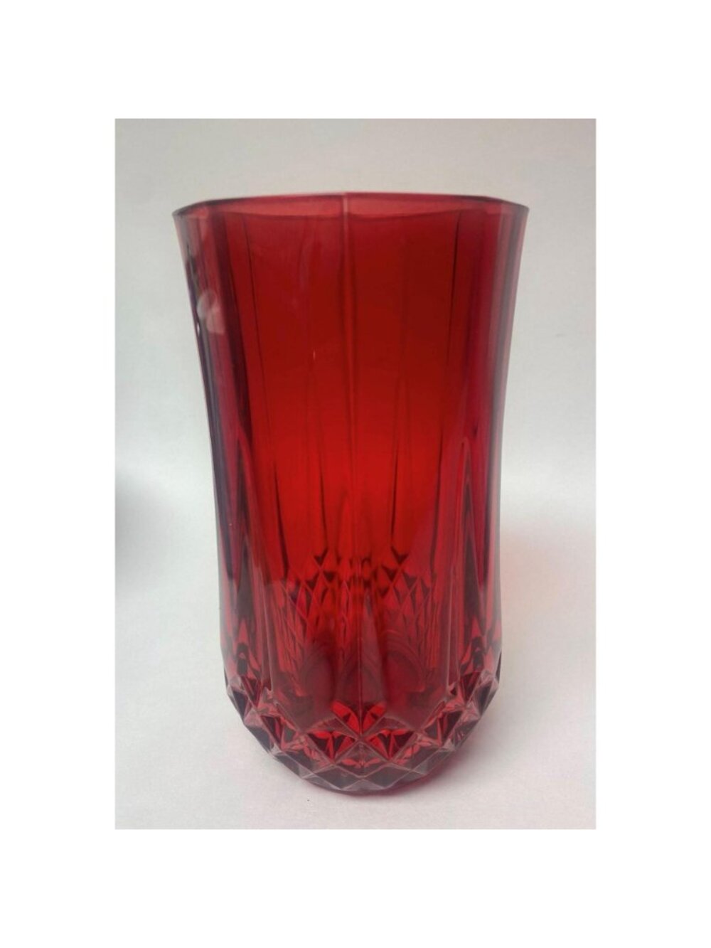 Set Of 4 Vintage Ruby Red Longchamp by Cristal D'Arques - Durand Tumblers - Picture 3 of 6